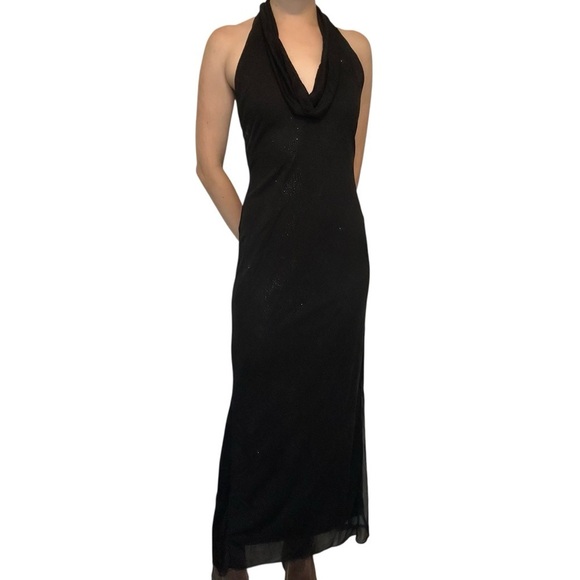 Vintage Gunne Sax Halter Long Formal Dress Cowl Neck Whimsigoth Size 7/8 - Picture 10 of 10